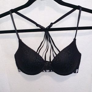 PINK lace push-up bra